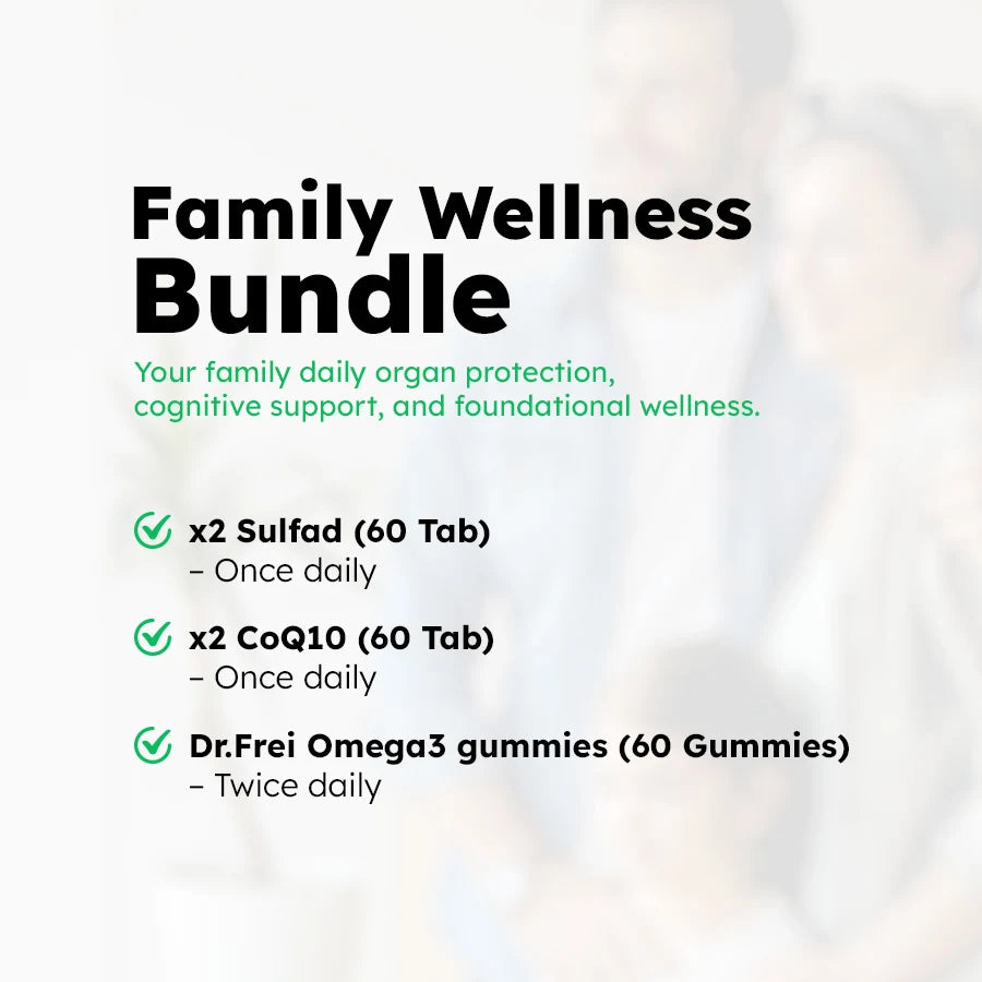 All-in-One Family Bundle (Sulfad, CoQ10 & Omega 3 gummies)