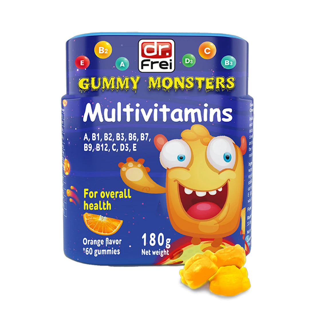 Dr.Frei Multivitamin Gummies, Orange Flavour, 60 pcs