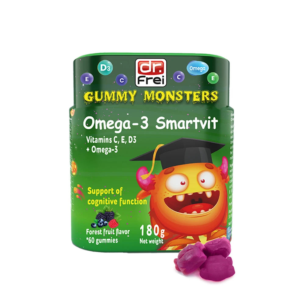 Dr Frei Omega-3 Smart 60 Gummies for Kids Brain, Eye & Immune Support