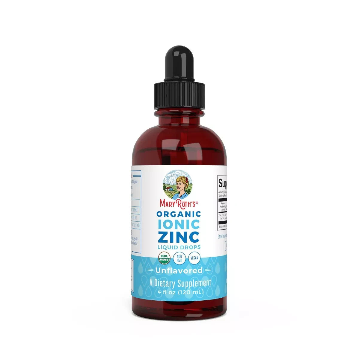 Mary Ruth Zinc Drops, Unflavored, Org, 4 oz