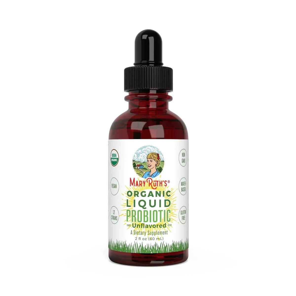 Mary Ruth Probiotic Drops, Unflavored, Org, 2 oz