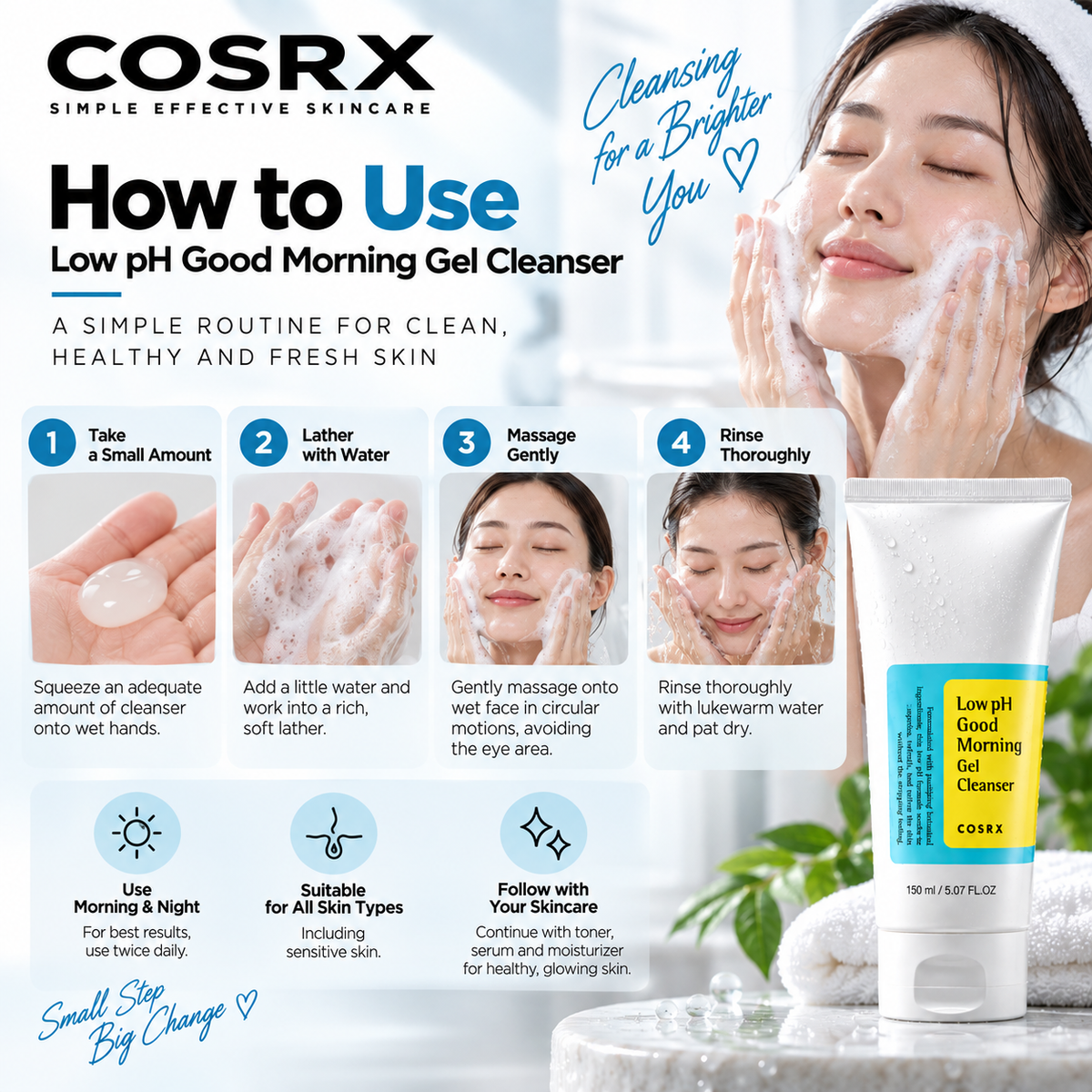 COSRX Low pH Good Morning Gel Cleanser