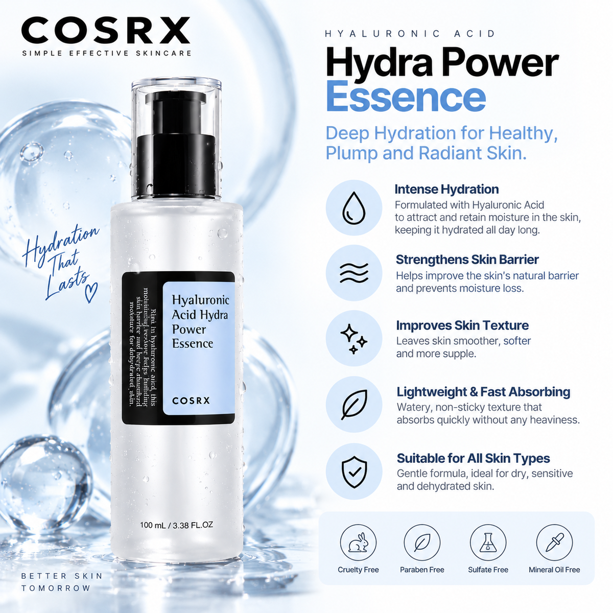 COSRX Hyaluronic Acid Hydra Power Essence 100ml