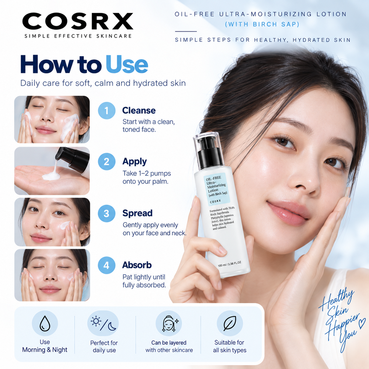 COSRX Oil Free Ultra Moisturizing Lotion