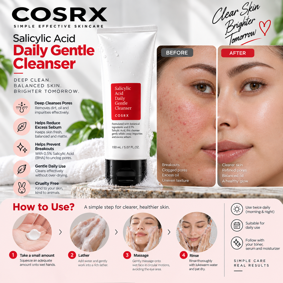 COSRX Salicylic Daily Gentle Cleanser 150ml